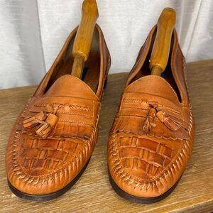 Giorgio Brutini Loafers Tassel Woven Leather Antigua Tan Men’s 11M Slip On